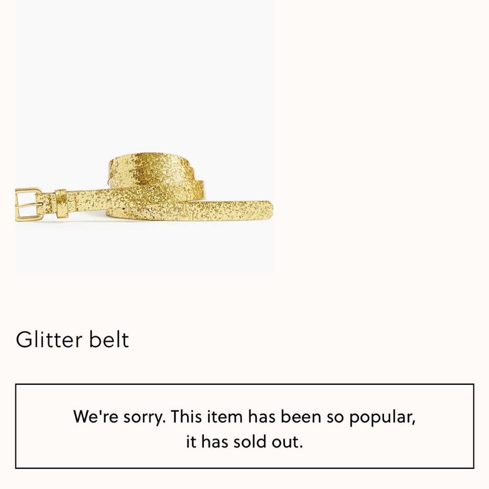 J. Crew Factory Gold Belt with Elegant Design
